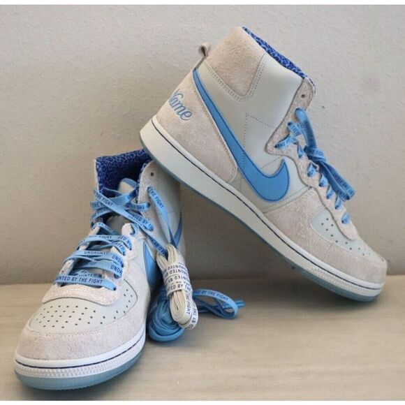 Nike FV2084‑001 Men Sz 10.5 Gray Terminator High Spelman Jaguars Bball Shoes - Picture 1 of 15